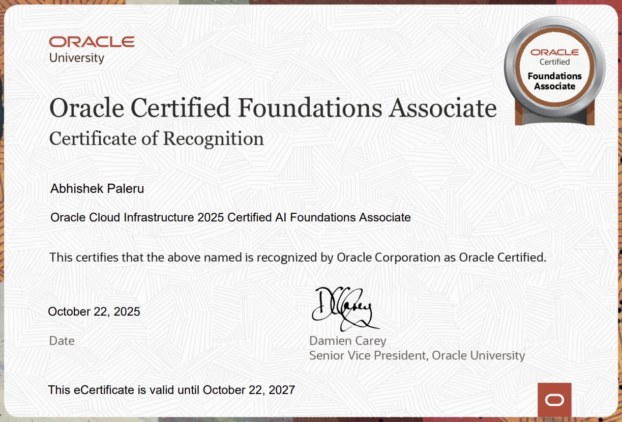 Oracle AI Foundations Associate